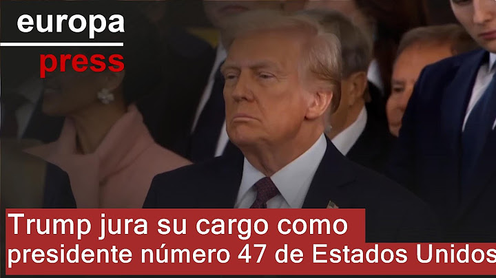 Trump jura su cargo como presidente número 47 de Estados Unidos