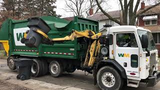 Waste Management Peterbilt 320 EzPack Side Loader Garbage Truck W/ Python Arm
