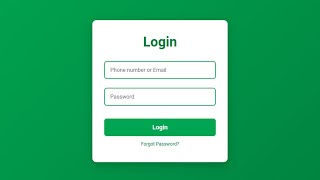 Simple Login Form Design using HTML CSS | for beginners