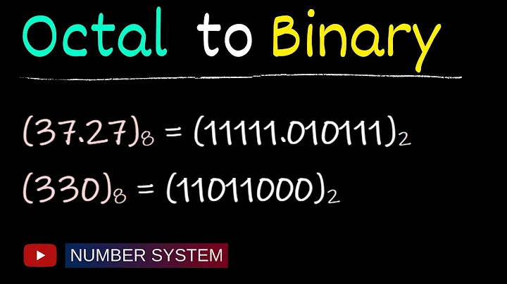 Convert octal to binary - Number system conversion