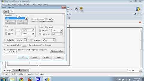 Making a Website Using Kompozer 7: Website Layout (final draft)