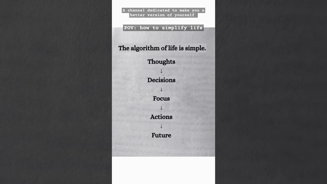 Algorithm of life 