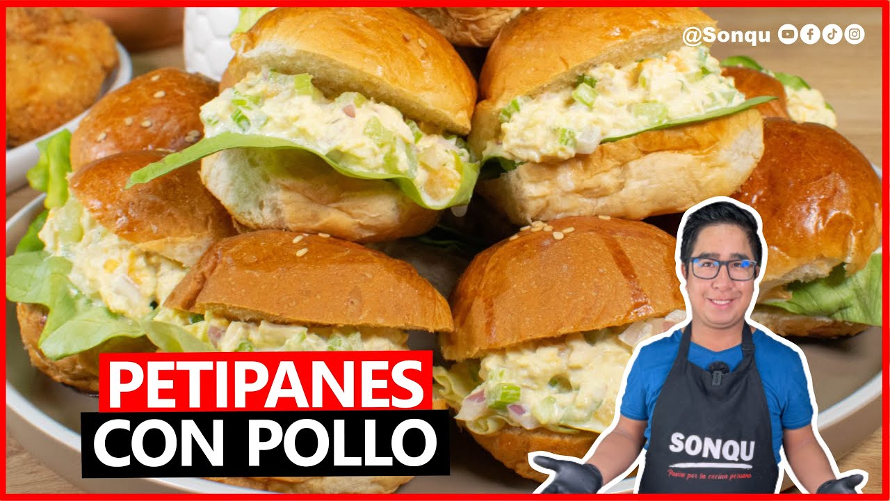 SANGUCHES (SANDWICH) DE POLLO - BOCADITOS | COMIDA PERUANA - YouTube