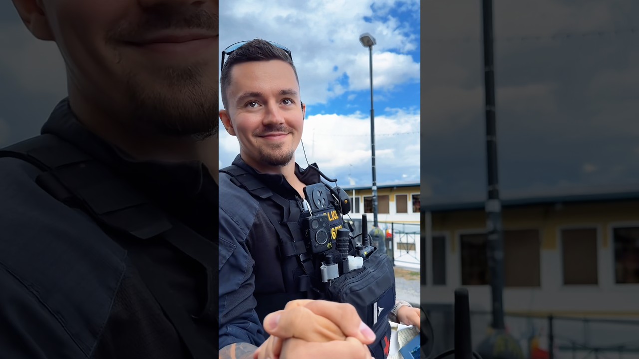 Surprised a Czech Police Officer 🫡 #streetphotography