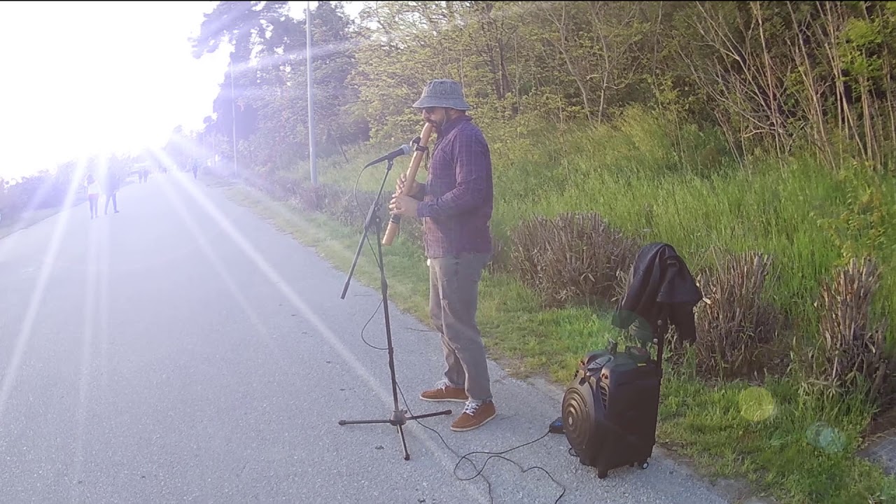 Native american flute high spirits condor bass D live