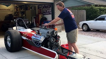 Martin & Smith Top Fuel Dragster First Start Up / Cackle