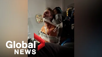 Unruly passenger duct-taped to seat after allegedly assaulting flight attendants