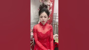 Kiểu tóc cô dâu búi cao quốc dân do các bạn học viên làm tại lớp Hạnh Phạm