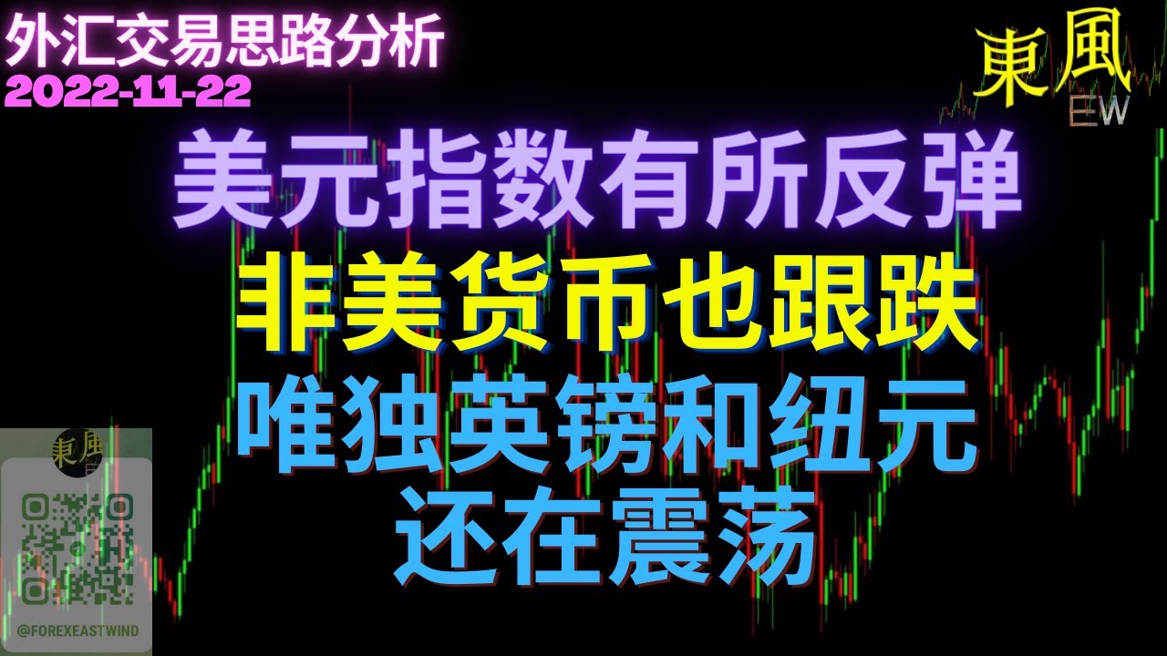 外汇交易思路分析20221122】 美元指数有所反弹| 非美货币也跟跌| 唯独英镑和纽元还在震荡- YouTube