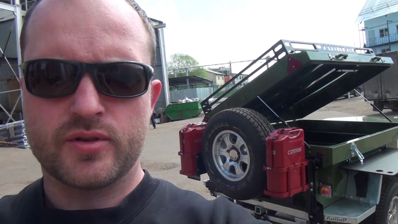 Off road trailer for Land Rover Defender 110.  Made in Russia