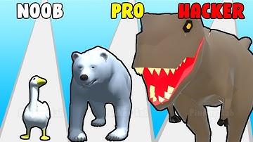 Pinker Lab |  NOOB vs PRO vs HACKER in Battle Choices - Ninja and Giant T-Rex (Dino)