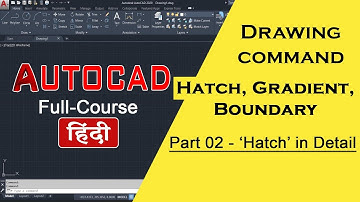 AutoCAD Tutorial - Drawing command - HATCH detailed explanation | in hindi | autocad 2022