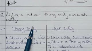 Difference between Strong Entity and Weak Entity | Strong Entity Vs Weak Entity | IT Education