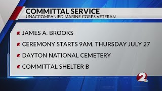 Services for unaccompanied Dayton veteran being held
