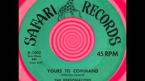 YOURS TO COMMAND, The Personalities (Rare) Safari #1002  1957