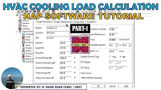 HVAC Cooling Load Calculation | HAP Software Tutorial Part-1 in Urdu screenshot 3