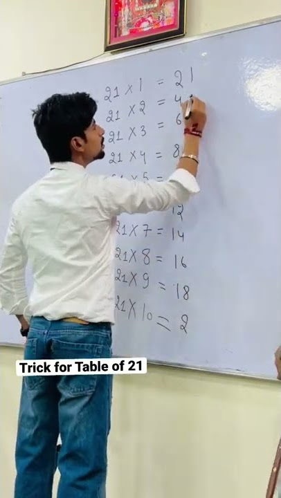 Trick for table of 21😜 #youtubeshorts #comedy #funnyvideos