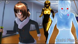 [Sakura School Simulator] SCHOOL ART STATUE MOVES AT NIGHT !! SCARY !!!