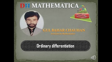 XII Class Sindh Board Ordinary Differentiation by GUL BAHAR CHAUHAN