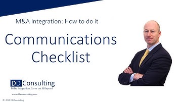 M&A Integration: Communications Checklist