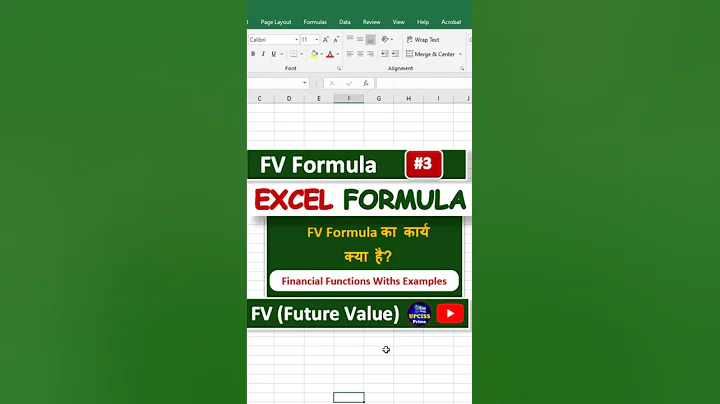 Excel Financial Functions: FV Formula (Future Value) | Excel Formulas & Functions #3 | #excel