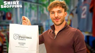 Pierre Gasly Goes Shopping For CRAZY Retro Football Shirts - Shirt Shopping Wealth