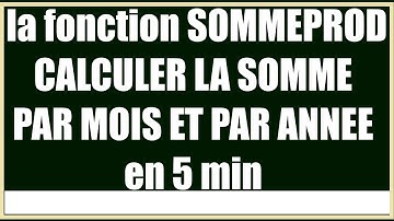 la somme selon des mois et des années