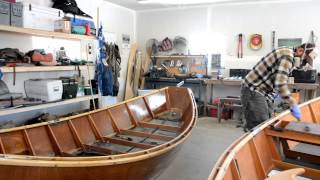 Master boat builder, Karl Jones spends his winters building custom wooden drift boats and refinishing seasoned guide boats. http://