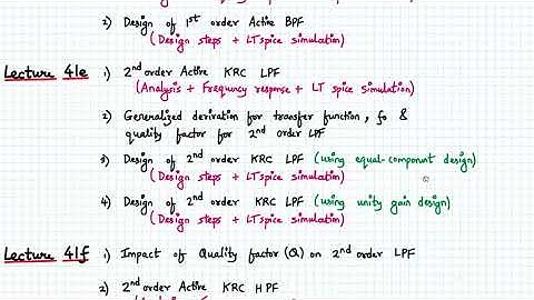 Second order KRC LPF Filter using opamp