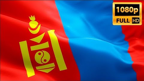 Mongolia waving flag. National 3d Ulaanbaatar flag waving. Sign of Mongolian. Mongoli