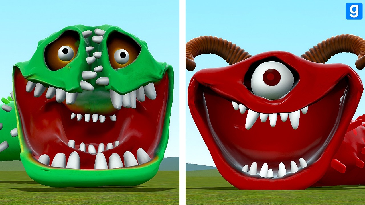 WHO IS THE STRONGEST?! ROBLOX HUNGRY WORM VS ROBLOX HUNGRY SNAKE In Garry's Mod!