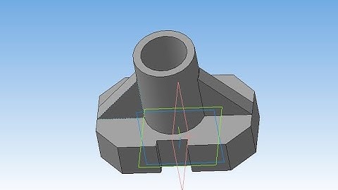 модель и чертёж детали с профильным разрезом