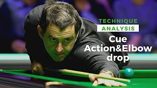 Ronnie O'Sullivan -  Cue Action\& Elbow drop analysis