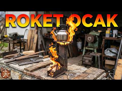 Roket Ocak Yapımı/ Homemade Rocket Stove / How to Build a Simple Camp Stove / Smokless Wood Oven Diy