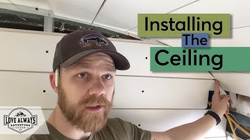 How To Install The Ceiling In A Skoolie And Freak Out |  School Bus Conversion
