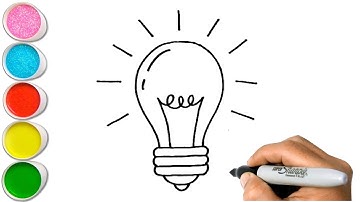 007. How to DRAW a LIGHT BULB Easy Step by Step Drawing Tutorials