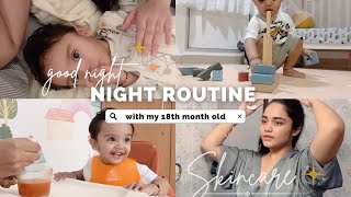 Night Routine with my 18 month old baby