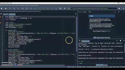 Darsh Garg / Project - 185 (File Encryption System) / WhiteHat Jr / Python Coding / Spyder
