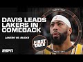 Anthony davis is playing his best basketball   windy credits lakers success to ad   first take