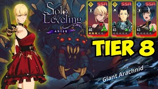 How I Beat Giant Arachnid Tier 8 Early! | Full Guide & Team Comps [Solo Leveling: Arise]