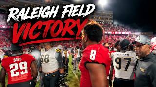On the football field after NC State beat App State, 31-21 - 9.26.26