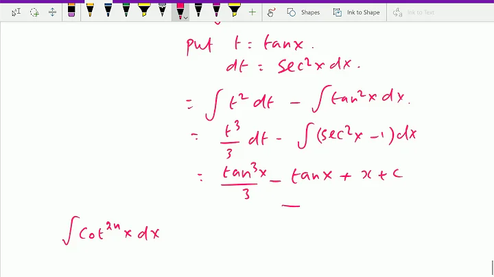 Integration : - ( Integral of even powers of Tanx and Cotx ) - 23.