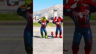 SPIDE-RMAN VS AQUA ICE HULK SUPERHEROES BATTLE #shorts #spiderman #hulk