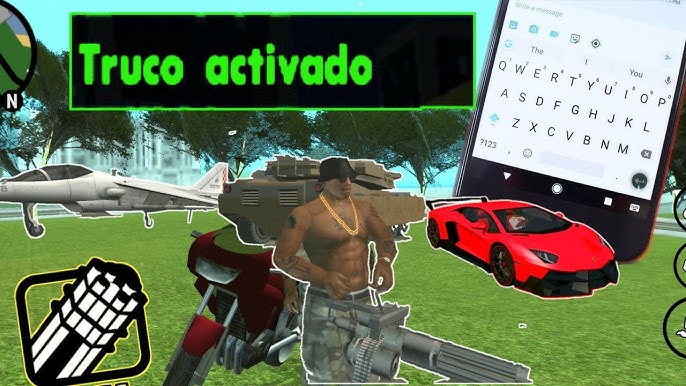 TRUCOS PARA GTA SAN ANDREAS ANDROID CON HACKERS KEYBOARD 