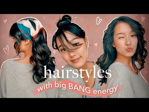 how i style my curtain bangs for dat big BANG!!! energy (5 gnarly retro hairstyles for beginners