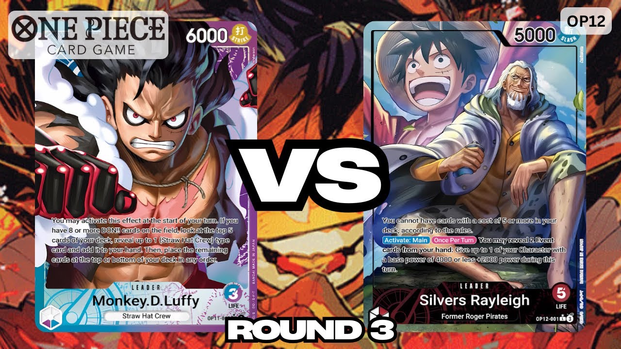 UP Luffy VS Rayleigh | OP12 Post Banlist Locals Gameplay - Round 3