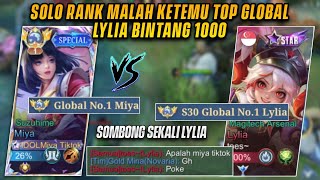 Lagi Solo Rank Malah Ketemu Top Global 3 Lylia Toxic Dan Sombong Top Global 1 Miya - Mlbb