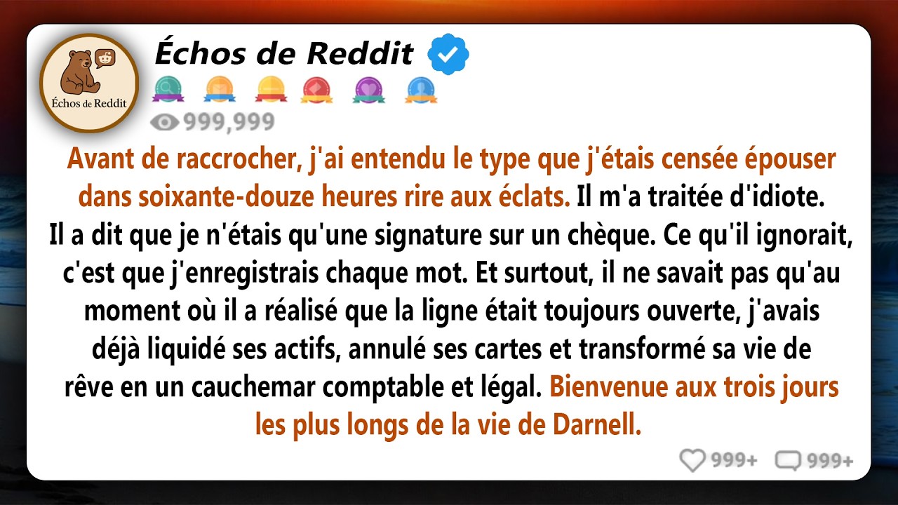 Mon fiancé a dit que je n'étais rien d'autre qu'une signature sur un chèque. Il ne savait pas que...