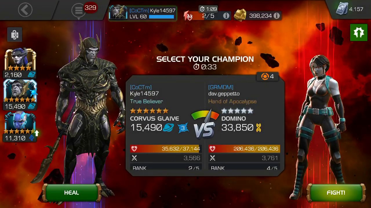 Corvus v Domino AW Boss - Marvel Contest Of Champions