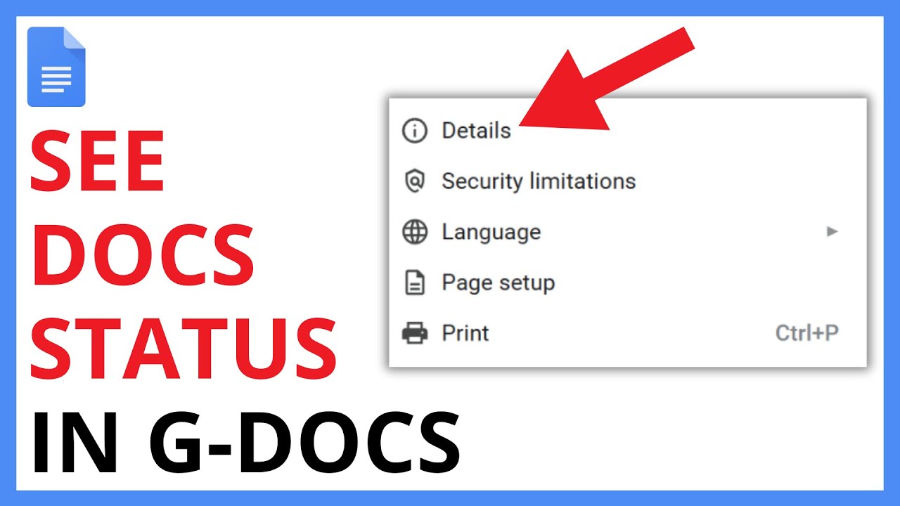 How to See Document Status in Google Docs [SIMPLE GUIDE] - YouTube